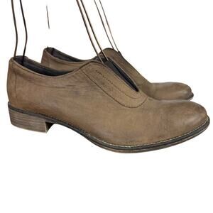 Boutique 9 Womens Leather Block Heel Booties Shoes Slip On Shooties Brown sz 7.5